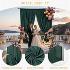 20FT x 10F Blackish Green Backdrop Curtain for Parties, Polyester Curtain Backdrop with Rod Pockets,Photography Photo Booth Backdrop for Wedding,Film Sets,Formal Occasions, Birthday Decoration - Image 3