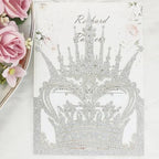 20 sets Laser Cut Crown wedding invitation pockets,Quinceañera Invitations, Sweet 16 Invitations,1 birthday invitations,and etc. by JOACHUUY