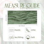 Wokceer Cheesecloth Table Runner Sage Green 10FT Boho Gauze, 12 Pack - Image 2