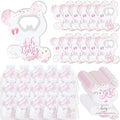 Domensi 75 Pcs Baby Shower Favors Bear Opener Magnet Card Organza Bag, Girl by Domensi