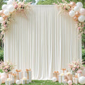 10x10ft Cream White Backdrop Curtains for Wedding Parties Wrinkle Free Cream Curtains Photo Backdrop Drapes for Photography Birthday Baby Shower Soft Fabric Party Backgournd for Photoshoot by Partisky