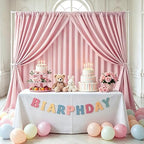 Dusty Rose Backdrop Curtains 10ftx8ft Wedding Polyester Photo Drapes - Image 2