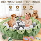 5-in-1 Baby Activity Gym & Play Mat with 6 Hanging Toys, Tummy Time Mat & Cards - Extra Large, Reversible Machine Washable Pad - Gift for Newborns, Infants 0-12 Months, Green - Image 6