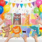 YooNotee 24 Packs Animal Parade Themed Paper Gift Bags with 3D Shapes - Image 2