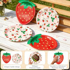 Strawberry Paper Plates Set, Strawberry Birthday Party Decorations, 50Set - Image 4