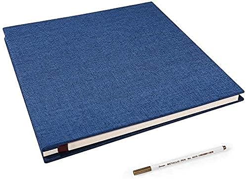 Vienrose Large Photo Album Self Adhesive for 4x6 8x10 10x12 Pictures Scrapbook Album DIY Scrap Book 40 Sticky Pages with A Metallic Pen 13"x12.6"40 Pages - Image 4