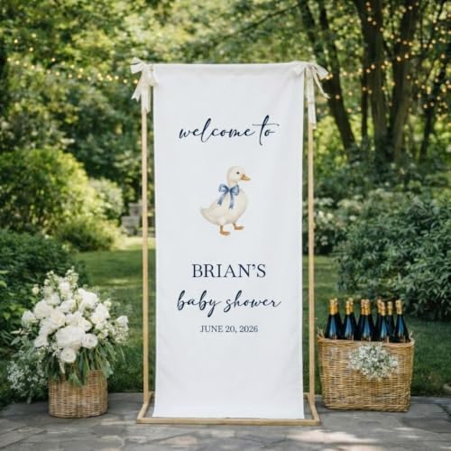 Custom Name Baby Shower Fabric Welcome Sign #4 - Image 3