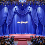40ftx10ft Wrinkle Free Royal Blue Backdrop Curtain - 10 Feet Photography Backdrop Drapes, Silky Polyester Back Drop Cloth for Wedding Baby Shower Balloon Arch Background - Image 2