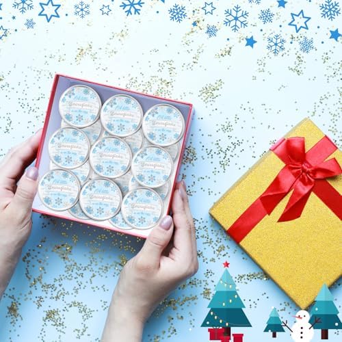 MTLEE 24 Pcs Baby Shower Candle, Snowflakes, Blue, 1.2 oz - Image 6