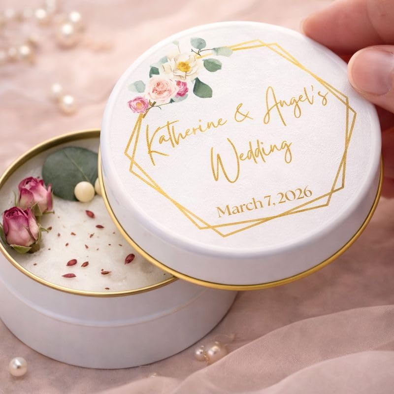 Scented Mixed Flower Candle Favors - Personalized for Weddings, Bridal Showers, Baby Showers, Birthdays, Christmas (10-20-30-40-50-100 PCS in Bulk) - Image 2