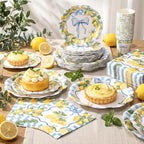Newtay 250 Pcs Amalfi Lemon Disposable Paper Plates and Napkins - Image 3