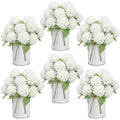 6 Set Pre-Made Flower Table Centerpieces - Ivory White by SEKNHOP