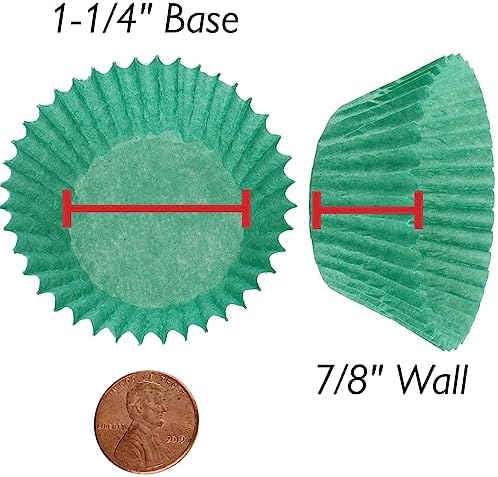 CybrTrayd No.6 Glassine Paper Approximately 14,000 Pieces – 1-1/4” Base, 7/8” Wall Candy Cups, Green - Image 3