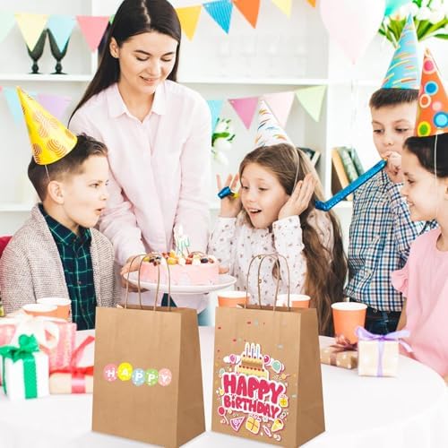 XPCARE Brown Paper Bags with Handles, 200Pcs 8x4.5x10In Kraft Paper Bag - Image 6