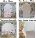 Pink Butterfly Stretchy Arched Backdrop Covers Spring Flowers for Girls Birthday Baby Shower Party Decoration Supplies(No Stand!) - Image 3