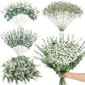 Serwalin 50PCS Mixed Eucalyptus Stems with Baby's Breath Greenery by Serwalin