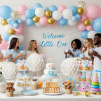 Wettarn 24 Pack Hot Air Balloon Baby Shower Table Centerpieces Party Decorations DIY Paper Lanterns Woven Baskets with Sticks for Gender Reveal Party Favor Birthday Wedding(White) - Image 6