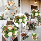 100 Pcs Artificial Rose Flowers, Nude Color - Image 6