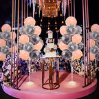 Cicicooie Balloon Stand for Floor with Lights 2 Set Centerpieces Balloon Holder Decoration for Pink Party Decoration Wedding Birthday Women Bachelorette Party - Image 4