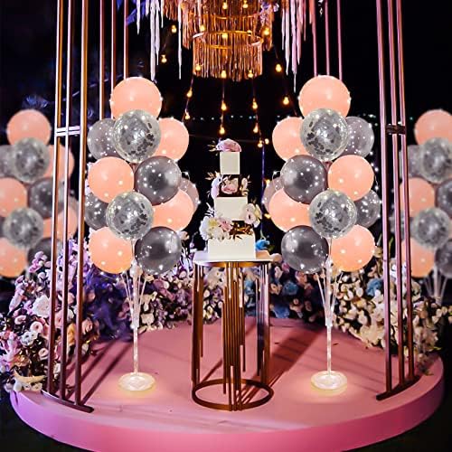Cicicooie Balloon Stand for Floor with Lights 2 Set Centerpieces Balloon Holder Decoration for Pink Party Decoration Wedding Birthday Women Bachelorette Party - Image 4