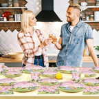 300Pcs Pink Winnie Baby Shower 1st Birthday Plates Decorations Disposal Paper Plates and Napkins Cups Forks Set Vintage Party Supplies Serves 50 Guests - Image 5