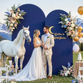 Navy Blue Arch Backdrop Cover 7.2FT 6FT Spandex Arch Covers Stretchy Backdrop Set of 2, Double-Layer Wrinkle Free Wedding Arch Stand Cover Party Backdrop Curtains for Baby Shower Birthday Party Decor by Tao-GePartyDecorations