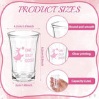 Vesici 50 Sets Silly Goose Party Favors for Guests Include Baby Shower Shot Glass and Card Organza Bag for Birthday Baby Shower Goose Party Supplies (Pink) - Image 3