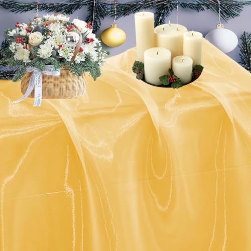 75 Yard Organza Fabric 44" Wide for Wedding Event Décor - Gold by MDS