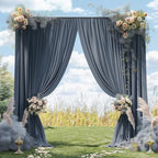 10ft x 10ft Wrinkle Free Charcoal Backdrop Curtains for Parties, Polyester Photo Backdrop Drapes 2 Panels 5x10ft for Wedding Birthday Party Photography Background Backdrop Stand - Image 3