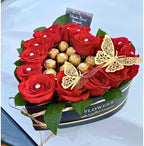 UNIKPACKAGING Set of 3, Heart Shaped Flower/Gift Boxes (Black) - Image 4