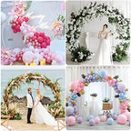 Fomcet Round Backdrop Stand White 8ft Circle Arch Metal Wedding Arch - Image 6