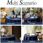 DRESSMAKER 10 Pack Round Table Cloth 90 Inch Blue Cloth Fit 6FT Round Table - Image 6