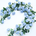 2Pcs 12Ft Bendable Flower Garland Faux Rose Vine for Wedding Decor,Blue by zhixinyue