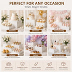 Buffet Risers and Stands Set of 6, White Acrylic Dessert Table Display Risers Set for Cakes, Cupcakes, desserts and Party Food, Stackable food display risers for party Weddings and Retail Displays - Image 7