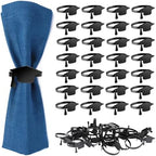 30 PCS Graduation Napkin Rings, 2026 Graduation Black Napkin Holders for Cloth Napkins Metal Napkin Holder Bulk for Graduation Party Supplies Graduation Table Decor by EYNDYN