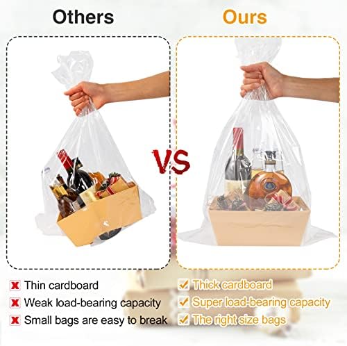 6 Set Sturdy Kraft Gift Baskets Empty Kit for Women, Men, Natural Wood Tone - Image 4