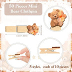 Patelai 321 Pcs Baby Shower Games Supplies, Brown Bear - Image 3