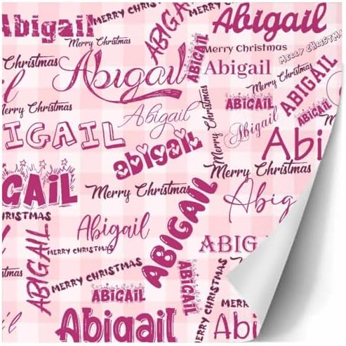 AOFUN Wrapping Paper Roll with Printed Name - Personalized for Him - Mens Birthday - 5 Rolls, 58" x 23" Each - Image 3