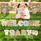 Ripeng 13 Pcs Boho Baby Shower Decorations Welcome Baby Yard Signs with Stakes 15 Inch Tall Lawn Signs for Gender Reveal Theme Birthday Party Indoor Outdoor Supplies - Image 6