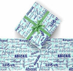 AOFUN Personalized Gift With Name Logo Mens Birthday Wrapping Paper Christmas Paper Wrap Personalized Name Text Wrapping Paper Birthday Wrapping 3 Rolls 58" x 23" - Image 2