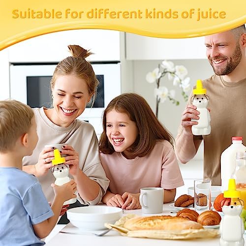 Roshtia 50 Pcs 5 oz Honey Bear Jar Bottles Plastic Empty Clear Cups - Image 5