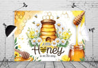 10x8ft Honey Bee Baby Shower Backdrop A Little Honey is on The Way Baby Shower Party Photography Background Daisy Floral Honeycomb Bee Baby Shower Decorations Banner Photo Studio Props - Image 5