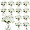 Zeyune 12 Sets Mason Jar Flowers Centerpiece Table Decorations,White by Zeyune