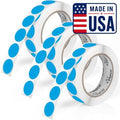 Perco Light Blue Perforated Round Circle Dot Sticker 1-Inch Labels — 3 Rolls, 3,000 Stickers - File Labels, Storage Bins & Informational Tagging, Strong Adhesive - Made in USA by Perco