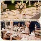 MTLEE 20 Sets Wedding Candle for Guest Beige Glass Jars Bridal Shower Favor - Image 5