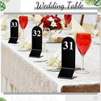 Remerry 50 Pcs Acrylic Table Numbers 1-50 Double Sided Tent Cards,Black - Image 4