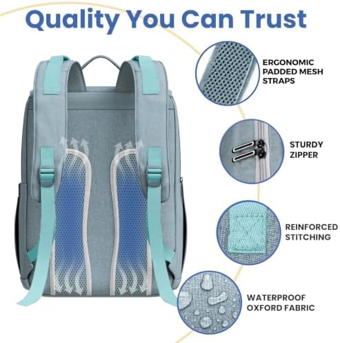 Baby Shower Gifts Diaper Bag Backpack - Large Capacity Baby Bag Backpack, Wide Opening & Easy Access Stylish Baby Diaper Bag - Waterproof, Durable, Travel-Friendly Organizer w/ Foldable Changing Pad - Image 4