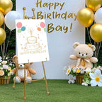 Heavy Duty Large Easel Stand for Mirror Display Wedding Sign(Gold 47'') - Image 4