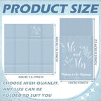 Potchen 100 Pcs Linen Feel Napkins Disposable, Blue Mr and Mrs - Image 4