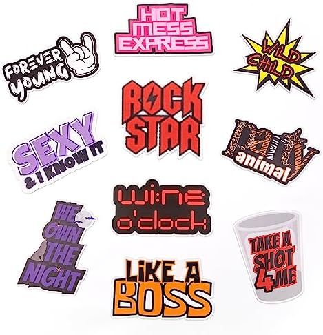 (Party Pack) Elevate Your Photo Booth Experience with Durable & Waterproof Photo Booth Props - Perfect for Weddings, Birthdays, & Photo Booth Businesses - PVC Foamboard Photo Props -10 Pieces per Set by BlacklightKreationz